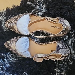 New NIB Snake Print Loafers